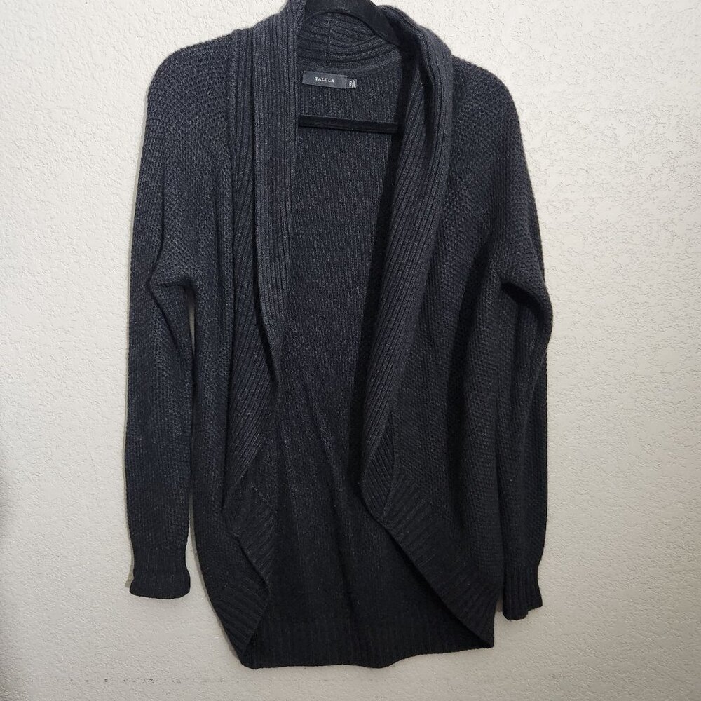 Talula Cardigan Sweater XXS Black Knit Open-Front